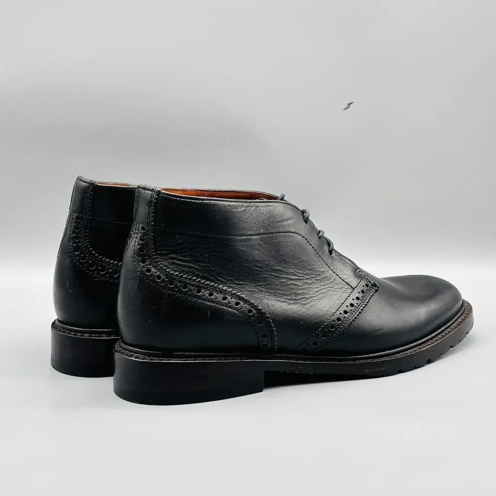 Ariat Boots Mens 8.5 Black Leather Two24 Chukka Ankle Brogue Lug Sole Lace Up